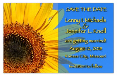 Sunflower Save the Date Magnet | Sunflower Transparency | MAGNETQUEEN