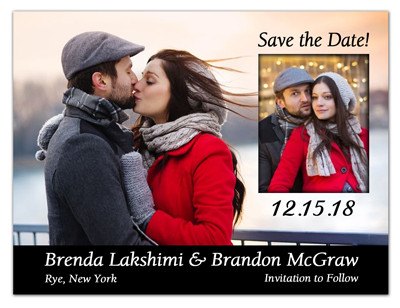 2 Photo Save The Date Magnets | Wedding Wonderland - MAGNETQUEEN  