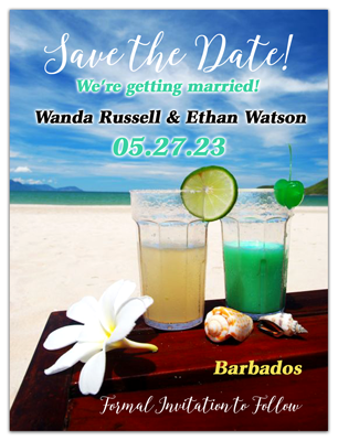 Our Destination Wedding Save The Date Magnets Tropical Refreshing