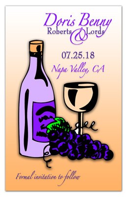 Wine Save The Date Magnets | Sketch | MAGNETQUEEN