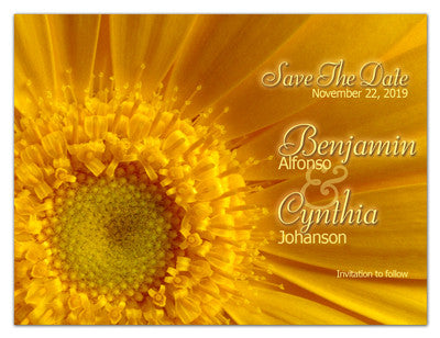 Flower Save The Date Magnets | Yellow Daisy